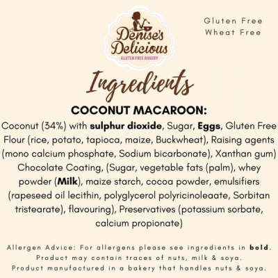 Denise's Delicious Gluten Free Coconut Macaroon